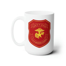 Load image into Gallery viewer, White Ceramic Mug 15oz - Korea - Republic of Korea - Marine Corps Patch wo Txt

