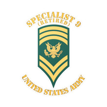 Load image into Gallery viewer, Kiss-Cut Vinyl Decals - Army - Enlisted - SPEC 9 - Specialist 9  - Std - Retired X 300
