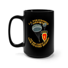 Load image into Gallery viewer, Black Mug 15oz - US Paratrooper - 4th Bde Cbt Tm - 25th Infantry Div
