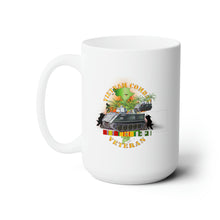 Load image into Gallery viewer, White Ceramic Mug 15oz - Army - Vietnam Combat Vet -  w APCs- Ambush
