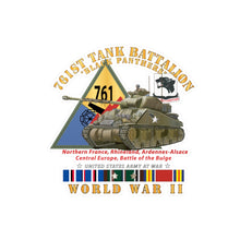 Load image into Gallery viewer, Kiss-Cut Vinyl Decals - Army - 761st Tank Battalion - Black Panthers - w Tank w SSI WWII  EU SVC
