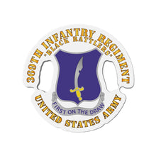 Load image into Gallery viewer, Die-Cut Magnets - Army - 369th Infantry Regiment - DUI - First Draw - Black Rattlers
