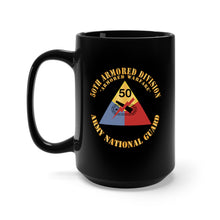 Load image into Gallery viewer, Black Mug 15oz - Army - 50th Armored Division - SSI - Armored Warfare - ARNG X 300
