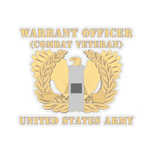 Load image into Gallery viewer, Kiss-Cut Stickers - Army - Warrant Officer - W01 - Combat Veteran - Flat - Eagle and Bar X 300
