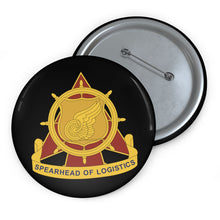 Load image into Gallery viewer, Custom Pin Buttons - Transportation Corps Regimental Crest
