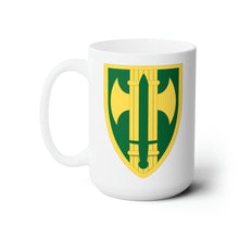 Load image into Gallery viewer, White Ceramic Mug 15oz - Army - 18th MP Bde wo Txt wo DS
