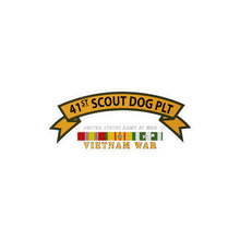 Load image into Gallery viewer, Kiss-Cut Vinyl Decals - Army - 41st  Scout Dog Platoon wo Txt  w VN SVC
