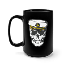 Load image into Gallery viewer, Black Mug 15oz - Sailor - Skull - Cap X 300
