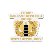 Load image into Gallery viewer, Die-Cut Magnets -SSI - Army - Chief Warrant Officer - CW04 - Retired - Flat - Eagle and Bar X 300
