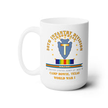 Load image into Gallery viewer, White Ceramic Mug 15oz - Army - 36th Infantry Division - Arrowhead - Camp Bowie TX  w SVC WWI
