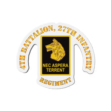Load image into Gallery viewer, Die-Cut Magnets - Army - 4th Battalion 27th Infantry w DUI
