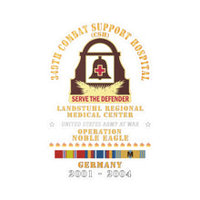 Load image into Gallery viewer, Kiss-Cut Vinyl Decals - 349th Combat Support Hospital - Operation Noble Eagle - 2001 - 2004 - Landstuhl Regional Medical Center w SVC
