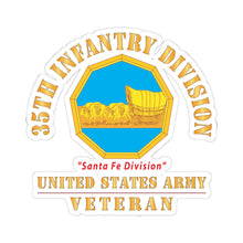 Load image into Gallery viewer, Kiss - Cut Stickers - Army - DUI - 35th Infantry Division - Santa Fe Division - US Army Veteran X 300
