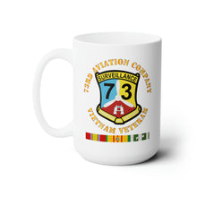 Load image into Gallery viewer, White Ceramic Mug 15oz - Army - 73rd Aviation Company - Vietnam Veteran
