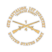 Load image into Gallery viewer, Kiss-Cut Stickers - Army - 4th Battalion, 1st Infantry Regiment Branch - Always First - US Army
