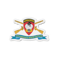 Load image into Gallery viewer, Die-Cut Magnets - Army - 555th Parachute Infantry Battalion - SSI w Br - Ribbon X 300
