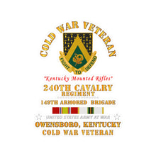 Load image into Gallery viewer, Kiss-Cut Vinyl Decals - Army - Cold War Vet -  240th Cavalry Regiment - Owensboro, Kentucky w COLD SVC
