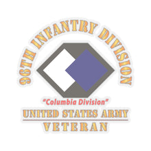 Load image into Gallery viewer, Kiss-Cut Stickers - Army - SSI - 96th Infantry Division - Columbia Division - US Army Veteran X 300
