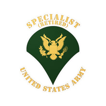 Load image into Gallery viewer, Kiss-Cut Vinyl Decals - Army - Specialist - SP4 - Retired - Flat X 300
