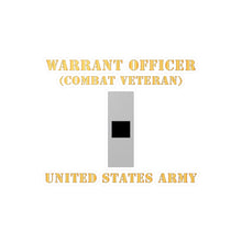 Load image into Gallery viewer, Kiss-Cut Vinyl Decals - Army - Warrant Officer - W01 - Combat Veteran - Flat X 300
