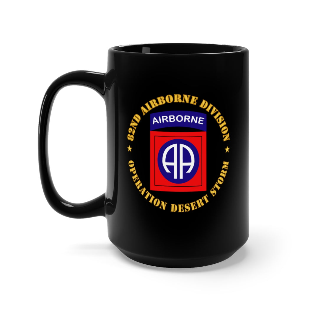 Black Mug 15oz - 82nd Airborne Division - Operation Desert Storm