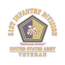 Load image into Gallery viewer, Kiss-Cut Stickers - Army - SSI - 51st Infantry Division - Rattlesnake Division - US Army Veteran X 300
