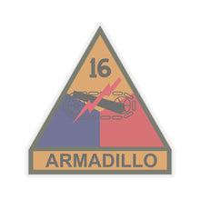 Load image into Gallery viewer, Kiss-Cut Stickers - SSI - 16th Armored Division w Name Tape X 300
