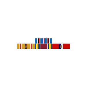 Kiss-Cut Vinyl Decals - Army - WWII Service Ribbons Bar w Philippines SVC (Pacific Theater)