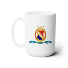 Load image into Gallery viewer, White Ceramic Mug 15oz - Army - 1st Infantry Regiment  w Br - Ribbon
