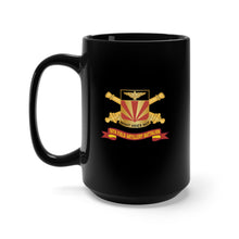Load image into Gallery viewer, Black Mug 15oz - 56th Field Artillery Battalion - DUI w Br - Ribbon X 300
