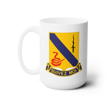 Load image into Gallery viewer, White Ceramic Mug 15oz - Army  - 14th Cavalry Regiment wo Txt
