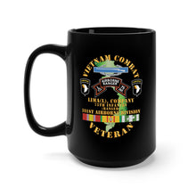 Load image into Gallery viewer, Black Mug 15oz - Vietnam Combat Vet - L Co 75th Infantry (Ranger) - 101st Airborne Div SSI X 300
