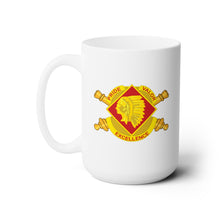 Load image into Gallery viewer, White Ceramic Mug 15oz - Army - 45th Artillery Brigade w Branch
