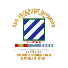 Load image into Gallery viewer, Kiss-Cut Vinyl Decals - Army - 3rd ID - Battle Chosin Reservoir w KOREA War SV
