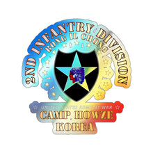 Load image into Gallery viewer, Holographic Die-cut Stickers - 2nd Infantry Division - Camp Howze wo DS
