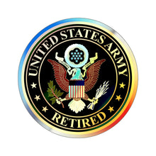 Load image into Gallery viewer, Holographic Die-cut Stickers - US Army Retired
