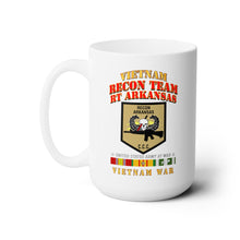 Load image into Gallery viewer, White Ceramic Mug 15oz - RECON TEAM -  Recon Team - RT Arkansas - Vietnam War w VN SVC
