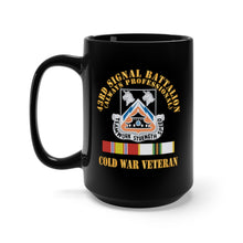 Load image into Gallery viewer, Black Mug 15oz - 43rd Signal Battalion - Cold War Veteran - DUI w COLD SVC X 300
