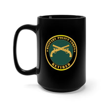 Load image into Gallery viewer, Black Mug 15oz - Army - Military Police - Branch - Retired X 300
