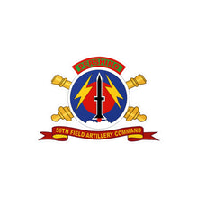Load image into Gallery viewer, Kiss-Cut Vinyl Decals - Army - 56th Field Artillery Command - SSI w Br - Ribbon
