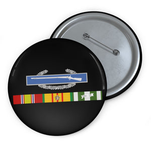 Custom Pin Buttons - Vietnam Ribbons SVC bar w CIB wo Campaign Star