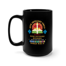 Load image into Gallery viewer, Black Mug 15oz - 88th Artillery Group - DUI - 88th Infantry Division - Blue Devils - w WWII EUR SVC X 300
