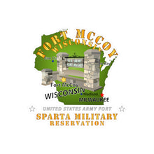 Load image into Gallery viewer, Kiss-Cut Vinyl Decals - Army - Ft McCoy WI - Sparta Military Resv
