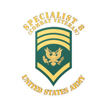 Load image into Gallery viewer, Kiss-Cut Vinyl Decals - Army - Enlisted - SPEC 8 - Specialist 8  - Std - Combat Veteran X 300
