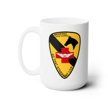 Load image into Gallery viewer, White Ceramic Mug 15oz - Army - Medevac - Door Gunner  - 1st Cavalry - Vietnam wo Txt
