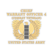 Load image into Gallery viewer, Kiss-Cut Stickers - Army - Chief Warrant Officer - CW04 - Combat Veteran - Flat - Eagle and Bar X 300
