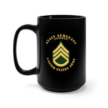 Load image into Gallery viewer, Black Mug 15oz - Army - Staff Sergeant - SSG - Veteran - Flat X 300
