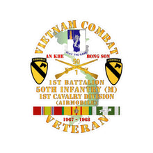 Load image into Gallery viewer, Kiss-Cut Vinyl Decals - Army - Vietnam Combat Veteran w 1st Bn - 50th Inf - 1st Cav Div 1967-1968
