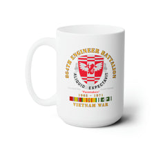 Load image into Gallery viewer, White Ceramic Mug 15oz - Army - 864th Engineer Bn - 1965 - 1971 w VN SVC
