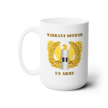 Load image into Gallery viewer, White Ceramic Mug 15oz - Army - Emblem - Warrant Officer - CW01
